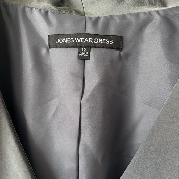 NWT Jones Wear Dress silver sz 12 - Picture 4 of 4